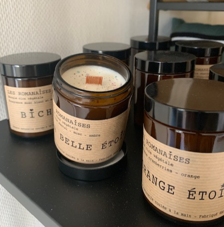 Bougies artisanales parfumées Les Romanaises